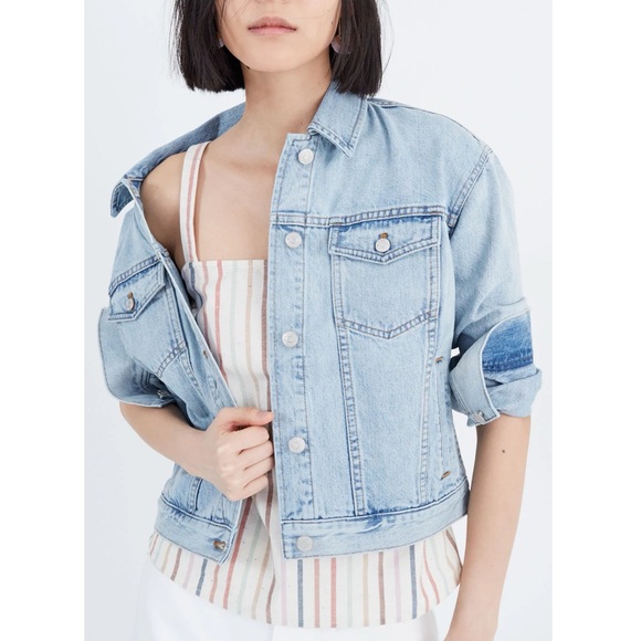 Madewell Jackets & Blazers - Madewell The Boxy-Crop Jean Jacket in Fitzgerald Wash